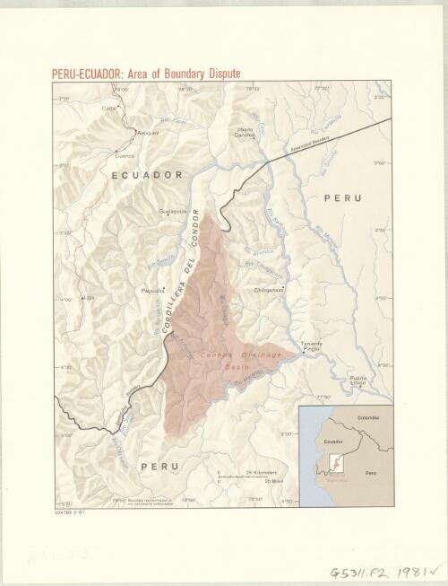 Peru-Ecuador : area of boundary dispute. [cartographic material]