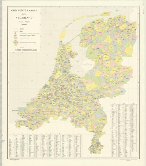 Gemeentenkaart van Nederland / Topografische Dienst