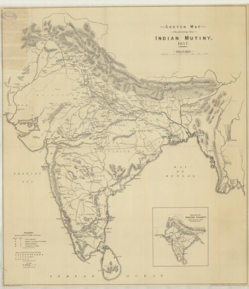 Sketch map illustrating the Indian mutiny 1857 / Forster Groom & Co