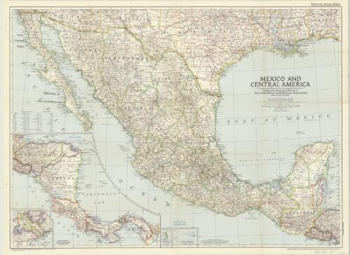 Mexico and Central America [cartographic material] / compiled and drawn in the Cartographic Section of the National Geographic Society for the National geographic magazine ; Gilbert Grosveror, editor