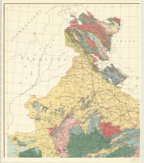 Geological map of India [cartographic material] / present ed. rev. and compiled by B. C. Roy ... [et al.]