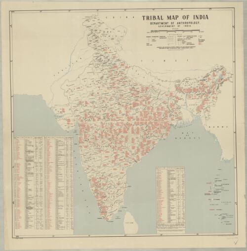 Tribal map of India [cartographic material]
