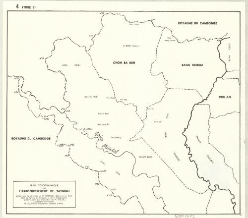 Plan topographique de l'arrondissement de Tayninh [cartographic material]