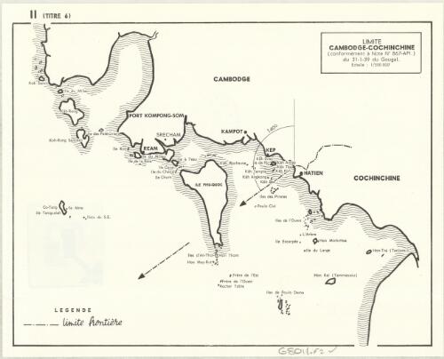 Limite Cambodge-Cochinchine [cartographic material] / du 31-1-39 du Gougal