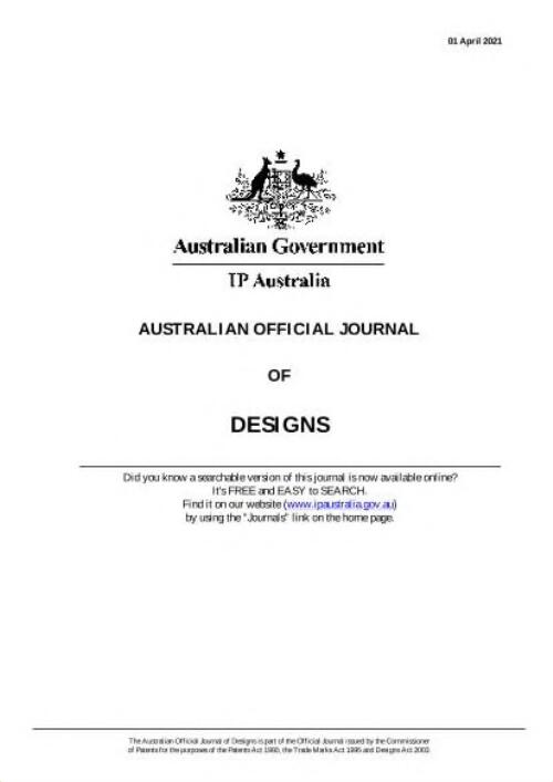Australian official journal of designs