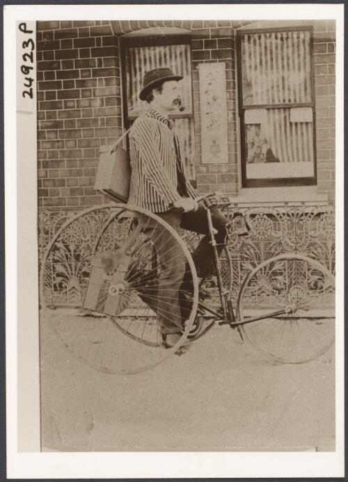 Man on a tricycle, Western Australia, approximately 1890 / Shaw Brothers, photographers, Leederville, W.A