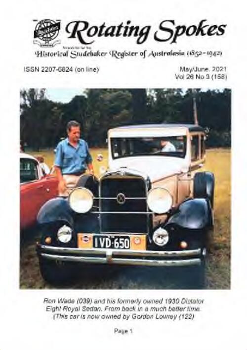 Rotating spokes : newsletter for the Historical Studebaker Register of Australasia