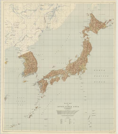 Relief map of Japan-Korea area [cartographic material] / prepared ... by the U.S. Geological Survey