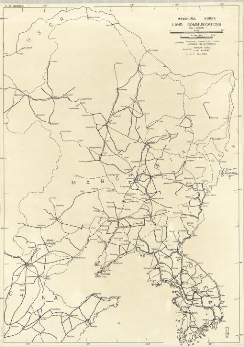 Manchuria-Korea land communications [cartographic material]