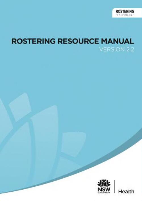 Rostering resources manual / NSW Ministry of Health