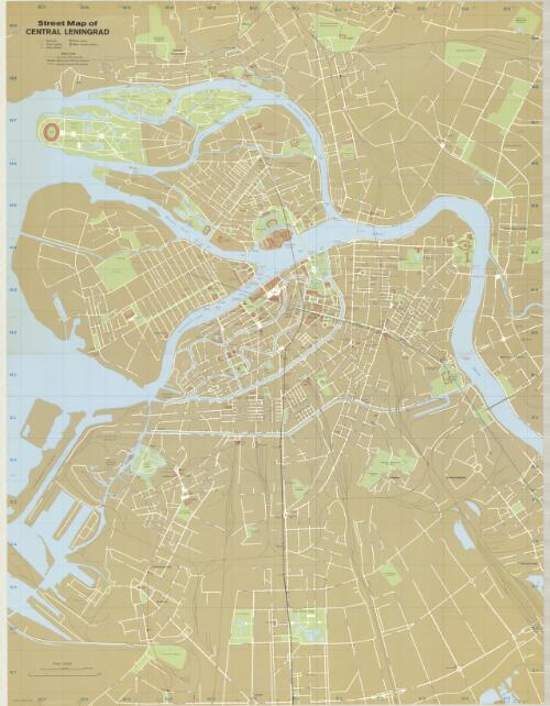 Street map of central Leningrad