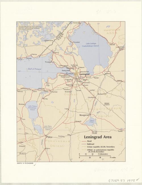 Leningrad area. [cartographic material]