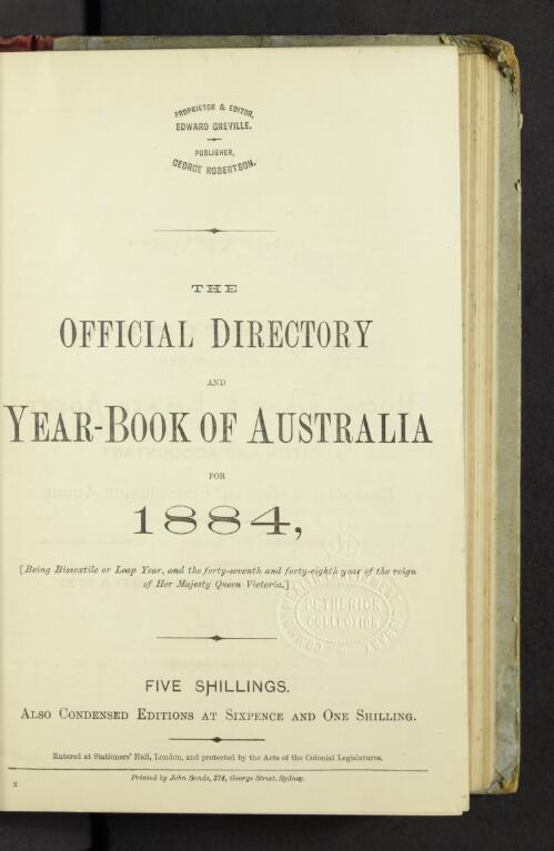 The Official directory and year-book of Australia