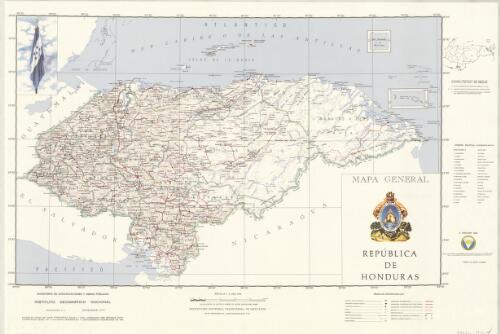Mapa general República de Honduras / Instituto Geográfico Nacional