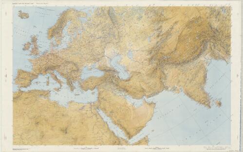 Europe and the Middle East / made for the British Council by the Royal Geographical Society in 1941 ; calculated by A.R. Hinks, drawn by C.E. Denny and K.C. Jordan