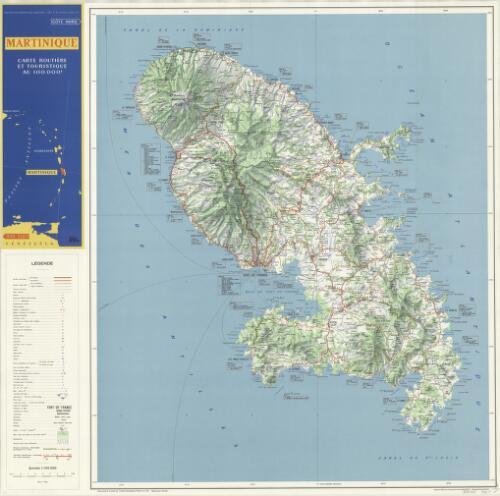Martinique : Carte routière et touristique / dressé, dessiné et publié en 1967