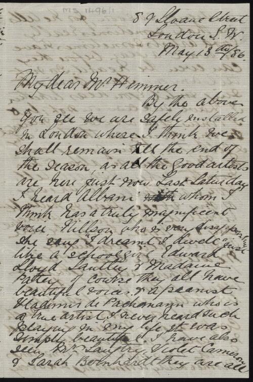 Letter 1886 May 13 [manuscript]