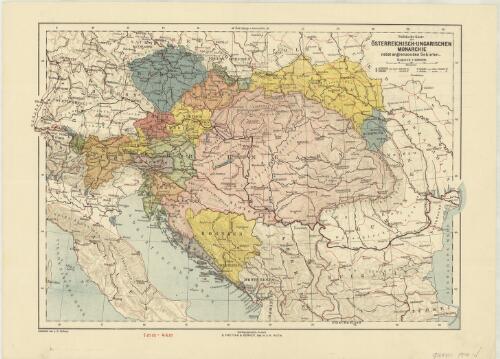 Politische Karte der Osterreichisch-Ungarischen Monarchie nebst angrenzenden Gebieten / (bearbeitet von J.G. Rothaug)