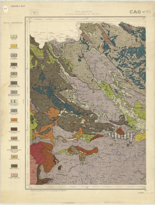 Cao Bà̆ng [cartographic material] : carte géologique détaillée / carte topographique du Service géographique de l'Indochine