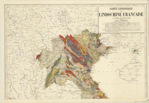 Carte geologique de L'Indochine Francaise [cartographic material] / dressee par Jacques Fromaget