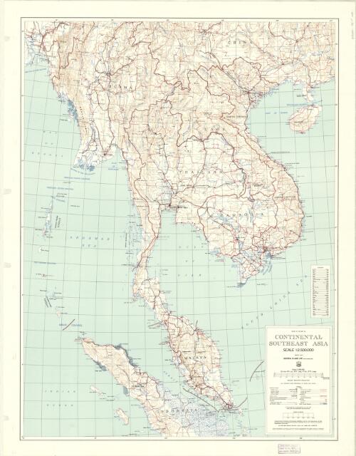Continental Southeast Asia [cartographic material] / prepared under the direction of CINCUSARPAC by the U.S. Army Map Service, Far East