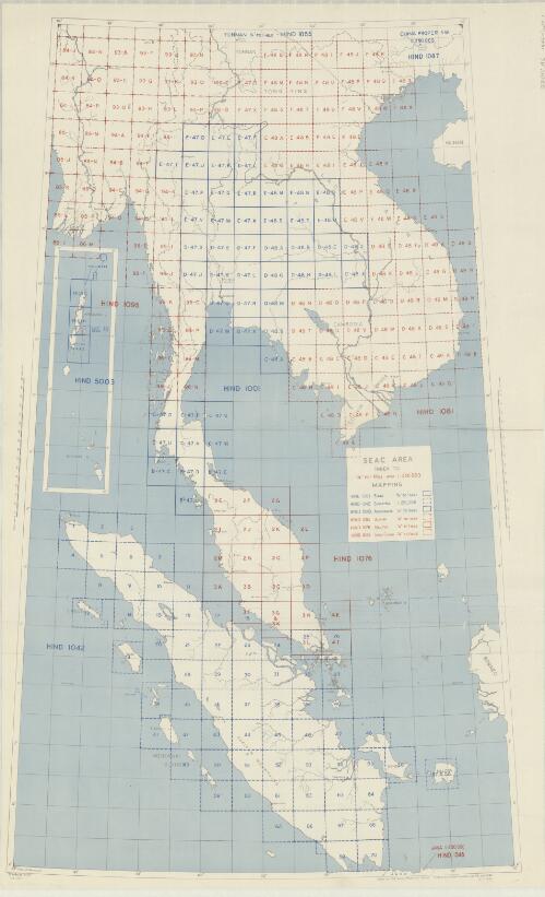 SEAC area index to 1/4" to 1 mile and 1:250,000 [cartographic material] / drawn by H.Q. Survey Production Centre ; printed by 110 Map Production Coy,R.E
