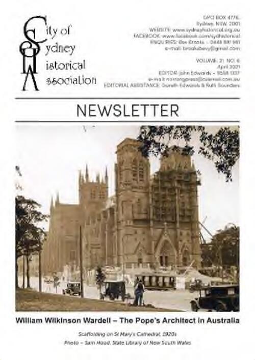Newsletter / City of Sydney Historical Association