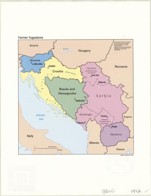 Former Yugoslavia [cartographic material]