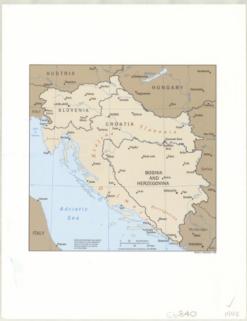[Slovenia, Croatia, Bosnia and Herzegovina] [cartographic material]
