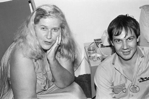 Dorothy Hewett and Brian Thomson at Jim Sharman's dinner party, Bondi, New South Wales, 1978 / William Yang