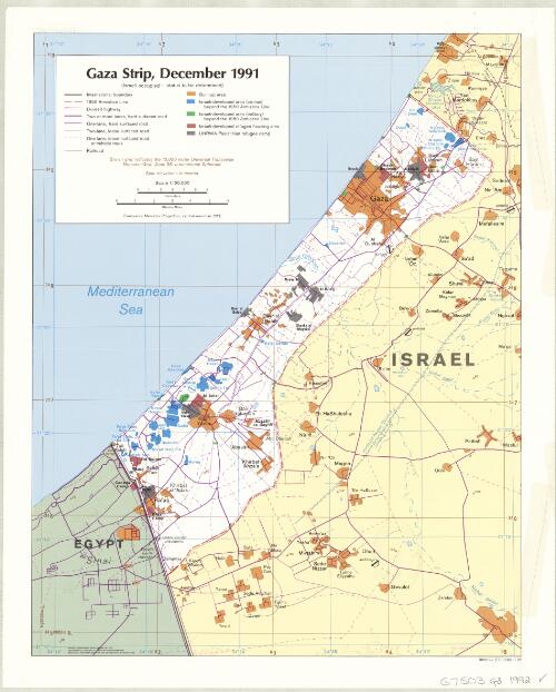 Gaza Strip, December 1991 [cartographic material] : (Israeli occupied--status to be determined)
