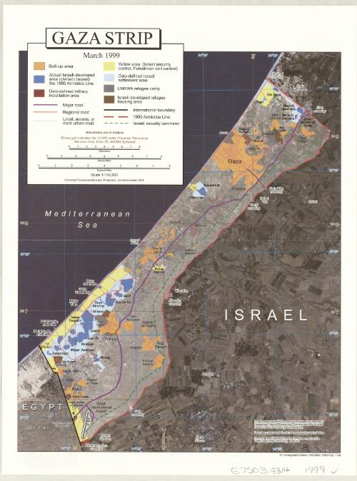 Gaza Strip, March 1999 [cartographic material]