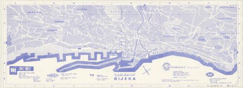 Jugoslavija, Rijeka : orijentacioni plan : informacije = informazioni = informations = auskünfte = informations / Turistički savez općine Rijeka