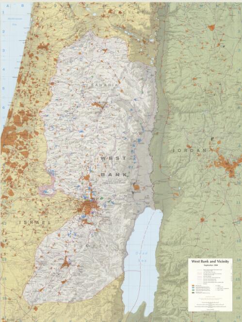 West Bank and vicinity [cartographic material] : September 1984