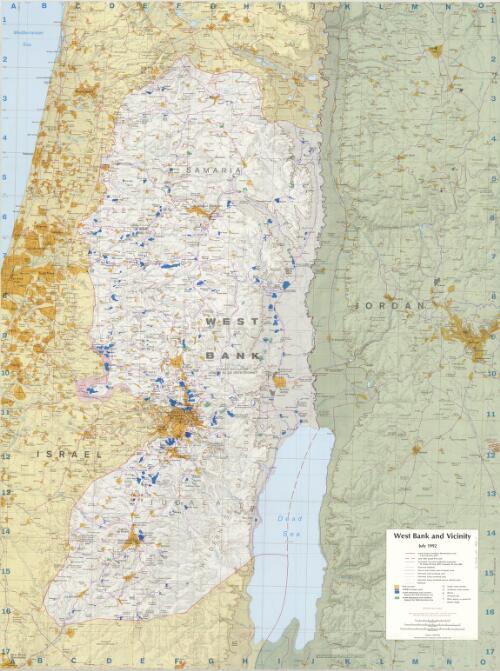 West Bank and vicinity [cartographic material] : July 1992