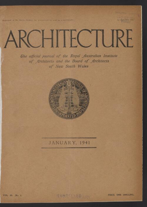 Architecture : an Australasian review of architecture and the allied arts and sciences