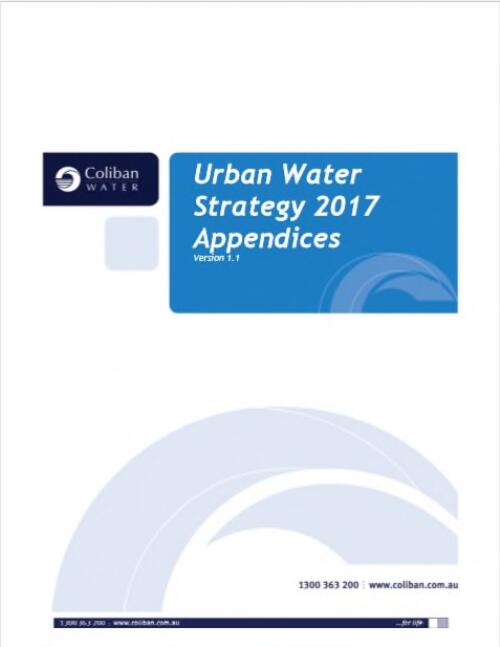 Urban water strategy 2017 Appendices / Coliban Water