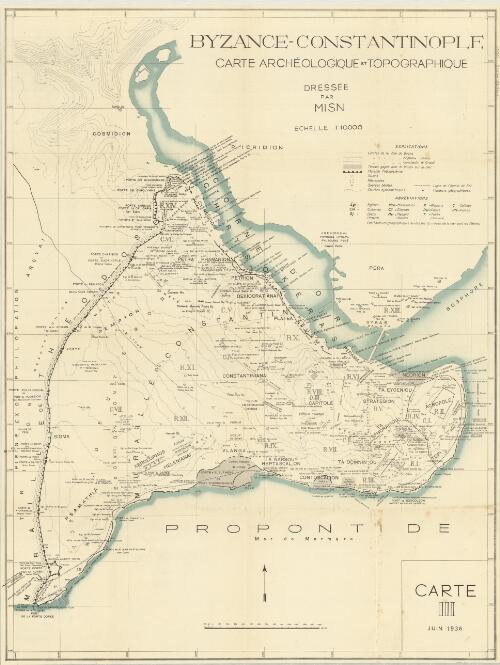 Byzance-Constantinople [cartographic material] : carte archeologique et topographique / dressee par MISN