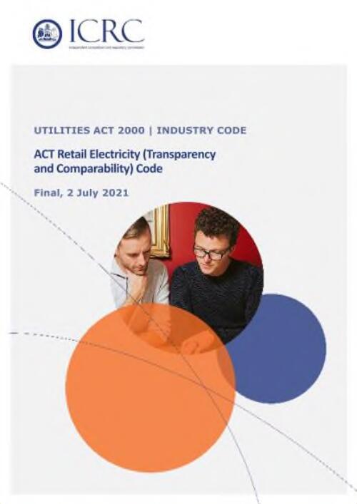 ACT Retail Electricity (Transparency and Comparability) Code, Final, 2 July 2021
