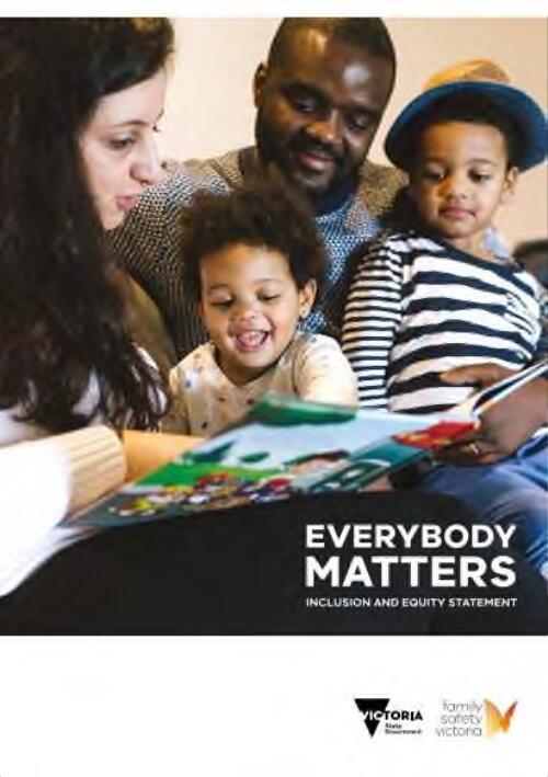 Everybody matters : inclusion and equity statement