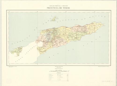 Carta de Portugal 1:500 000: Província de Timor [cartographic material] / Reducao e desenho: Centro de Geografia do Ultramar