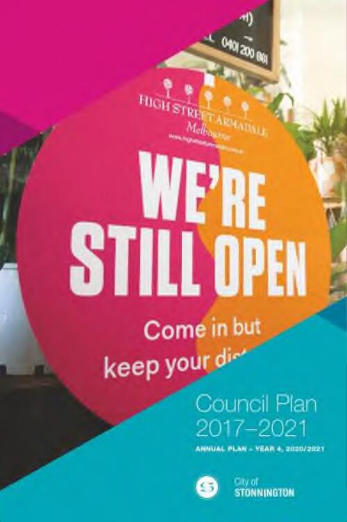 Council Plan 2017-2021 : annual plan - Year 4, 2020/2021 / City of Stonnington