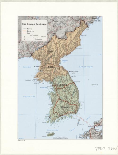 The Korean peninsula [cartographic material]