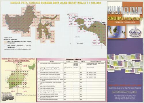 Katalog data tematik : sumberdaya alam darat / Badan Kordinasi Survey dan Pemetaan Nasional