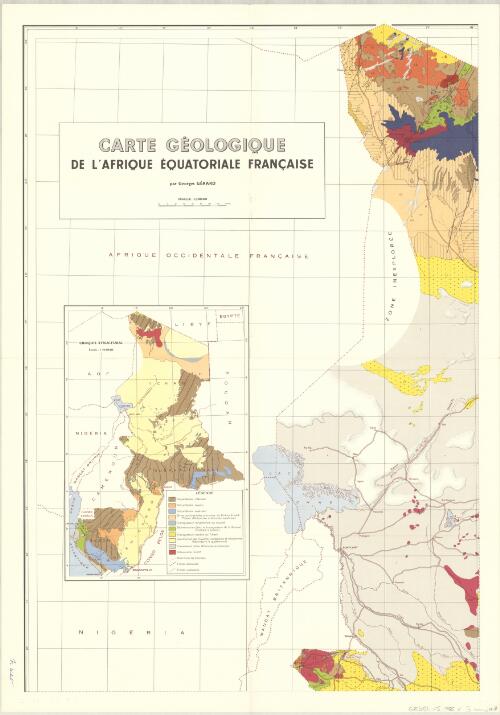 Carte géologique de l'Afrique Équatoriale Française