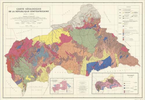 Carte géologique de la République centrafricaine / coordinateur, J-L. Mestraud
