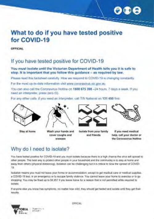 What to do if you have tested positive for COVID-19