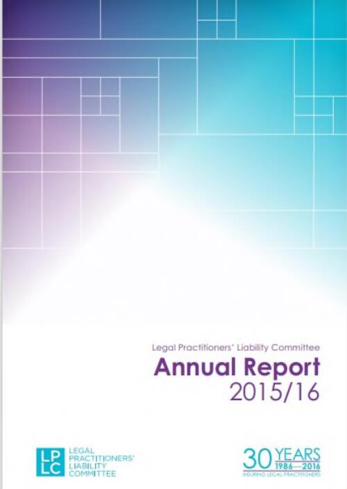 Annual report / Legal Practitioners' Liability Committee