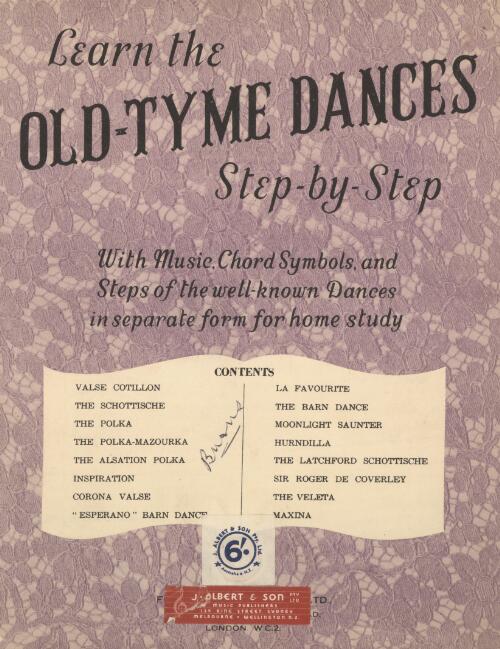 Learn the old-tyme dances step-by-step [music] : with music, chord symbols and steps of the well-known dances in separate form for home study