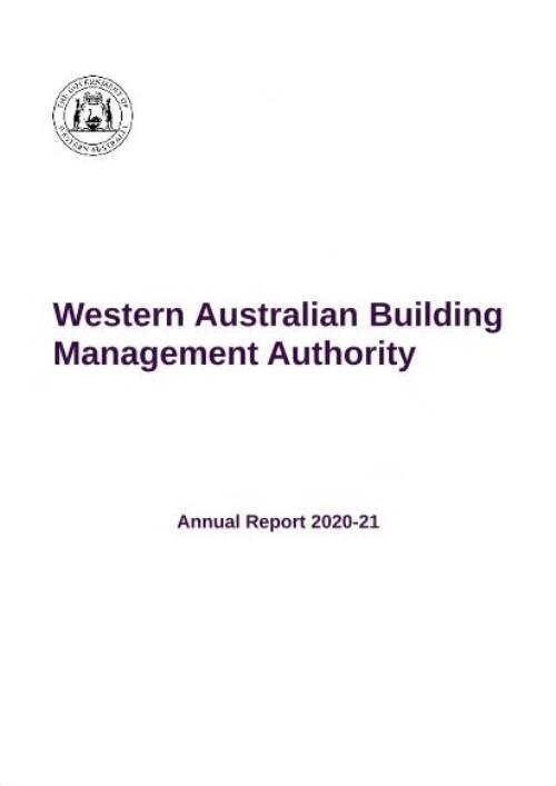 Annual report / Western Australian Building Management Authority